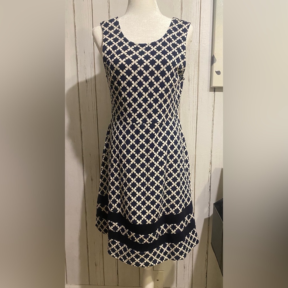 Stitchfix Mauvette Maire Navy blue knit dress L‎